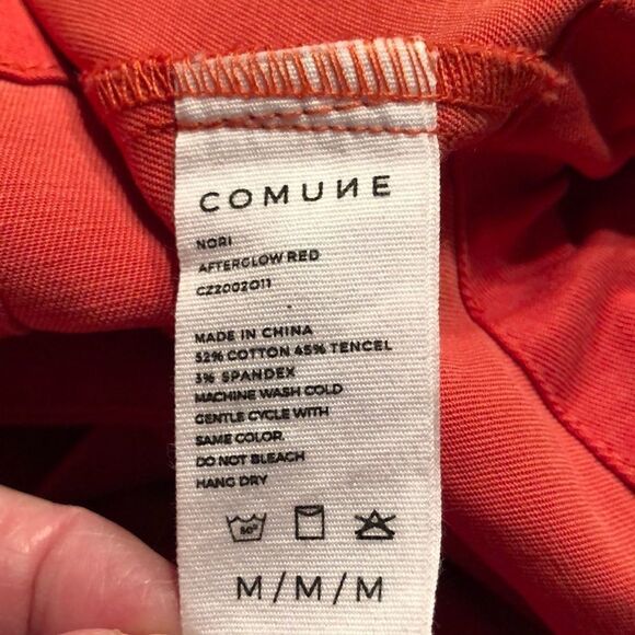 Comune burnt orange jacket. Cotton tencel spandex Size M drawstring … - Picture 12 of 16